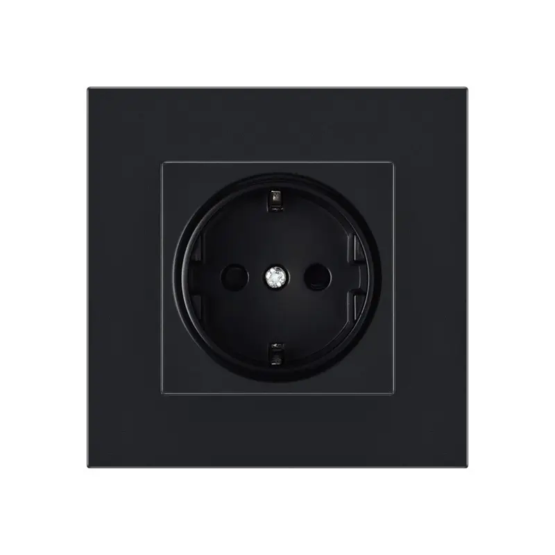 Priza Techstar® PC1, Simpla, Culoare Negru, Policarbonat, 16A