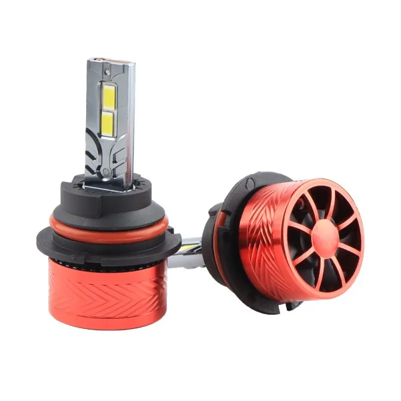 Set 2 LED-Uri Auto Techstar® P14, 9007, 120W, 18000 Lumeni, 6000K, 12-24V, Unghi Fascicul 360°, CSP 3570, Canbus, Radiator Aluminiu, Racire Cooling Tech, Argintiu