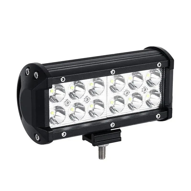Bara Proiectoare LED Auto Offroad Techstar® PNG1, 36W, 12V-24V, 6000 K, 3500 Lumeni, IP 67, 17 Cm, Flood Beam 60° Cu Leduri CREE XBD, Negru