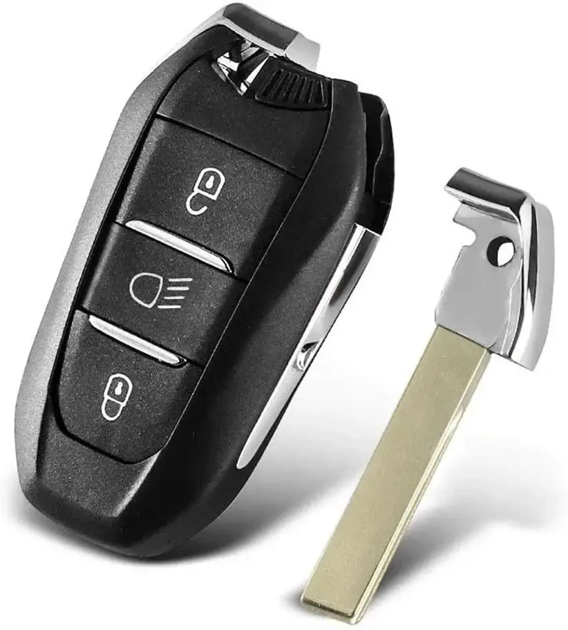 Carcasa Cheie Auto Techstar cu 3 butoane, Compatibila Peugeot 308, 408, 508, 3008, 5008, Citroen C3, C4, DS