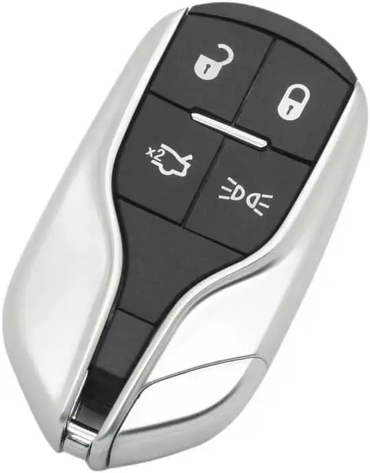 Carcasa Cheie Auto Techstar tip Smart Key, cu 4 butoane, Compatibila Maserati Ghibli, Quattroporte – cu lama
