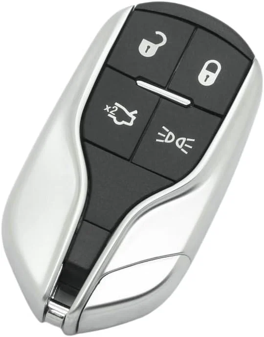 Carcasa Cheie Auto Techstar tip Smart Key, cu 4 butoane, Compatibila Maserati Ghibli, Quattroporte – cu lama