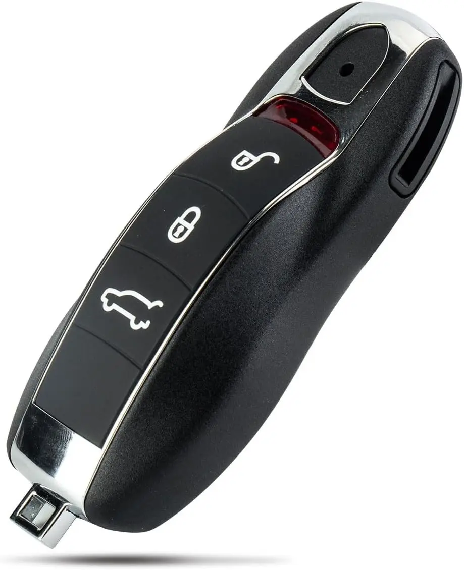 Cheie Auto Completa Programabila, compatibila Porsche Cayenne, 911, Boxster – 3 butoane, FCC KR55WK50138 / KR55WK50136, cu cip si baterie