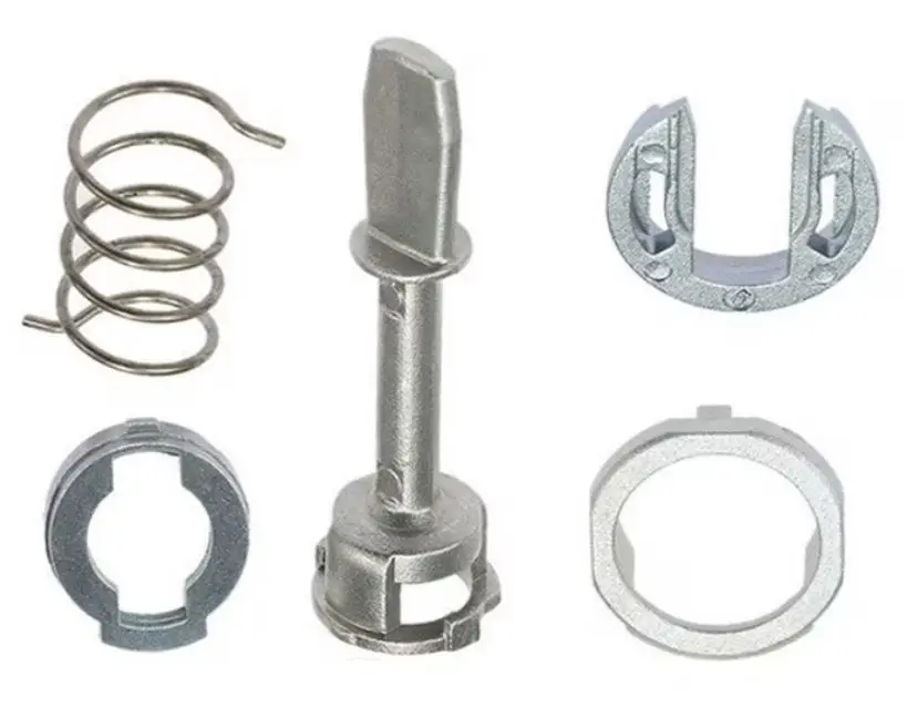 Kit reparatie incuietoare yala usa auto Techstar, compatibil VW Passat B5 Lupo Bora Golf 4 Audi A3 A4 A6, 1996–2005, 5 piese metalice, 3B0837167