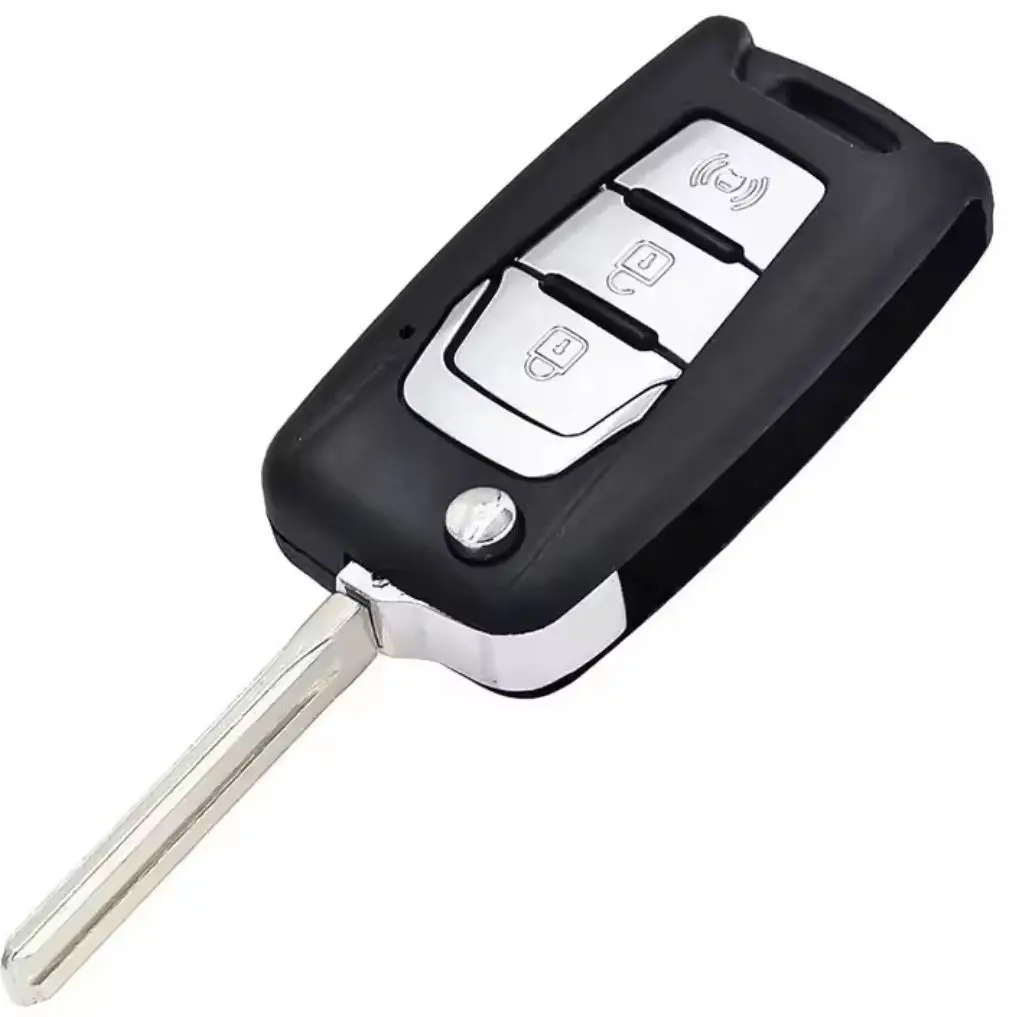 Carcasa cheie auto Techstar flip cu 3 butoane compatibila SsangYong Korando C200 – lama TOY48