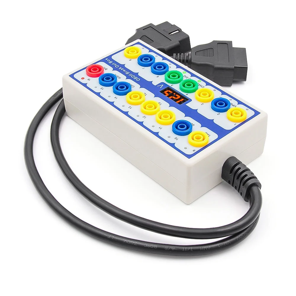 Tester Comunicare OBDII – Cutie Breakout OBD2 cu Indicatori LED, Functie Alimentare ECU, Convertor Interfata OBD1 la OBD2, Cablu inclus