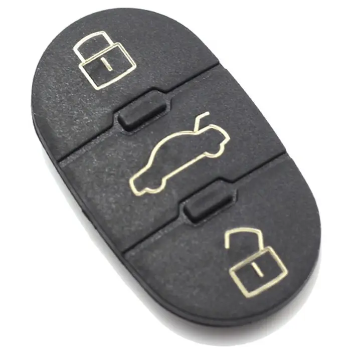 Membrana cauciuc pad cu 3 butoane, Techstar, pentru cheie auto Audi TT A3 A4 A6 A8, echiv OE 4D0837231