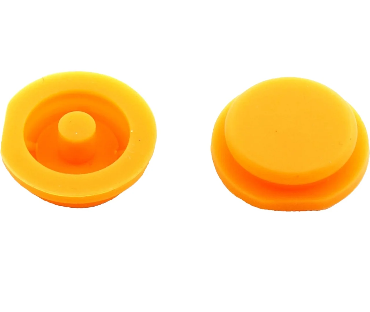 Membrana cauciuc pad, 2 butoane pentru cheie auto Smart Fortwo, City, Roadster – Techstar, culoare portocalie