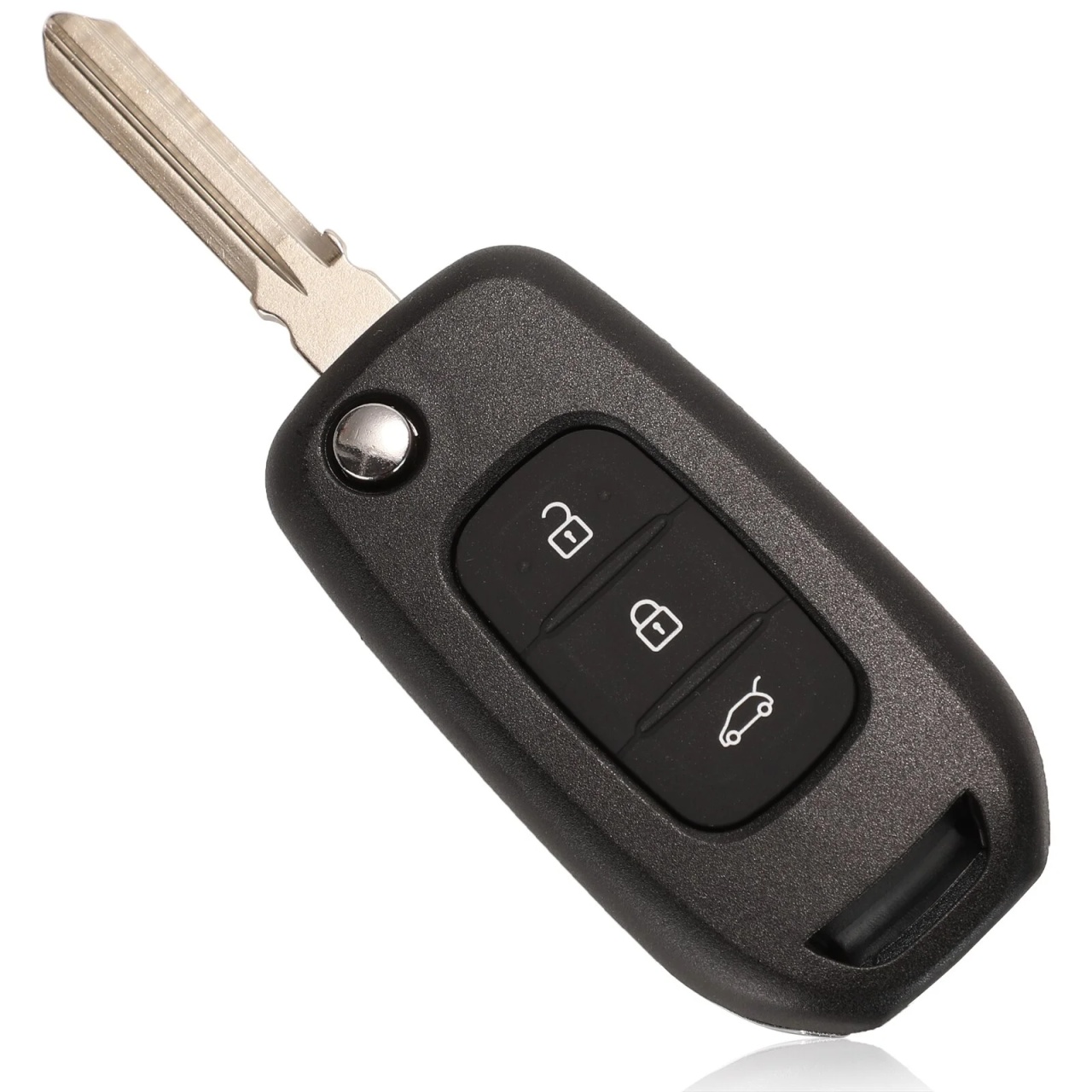 Carcasa cheie auto Techstar, compatibila Dacia-Renault, 3 butoane, tip briceag, cu lama HU136