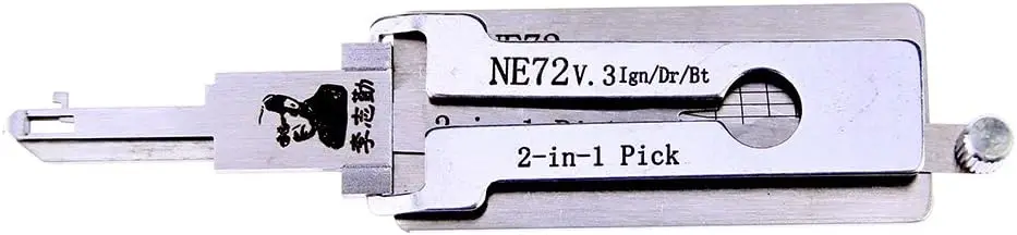 Decodor auto Lishi NE72 2 in 1 pick pentru chei Citroen Peugeot Renault 206 207, lama NE72