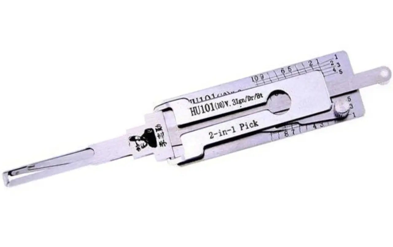 Decodor unealta auto Lishi Original HU101(10t) – 2-in-1 Pick/Decoder pentru contact, usa si portbagaj (Ford, Jaguar, Land Rover, Volvo, Lincoln)