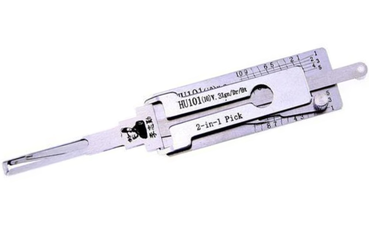 Decodor unealta auto Lishi Original HU101(10t) – 2-in-1 Pick/Decoder pentru contact, usa si portbagaj (Ford, Jaguar, Land Rover, Volvo, Lincoln)