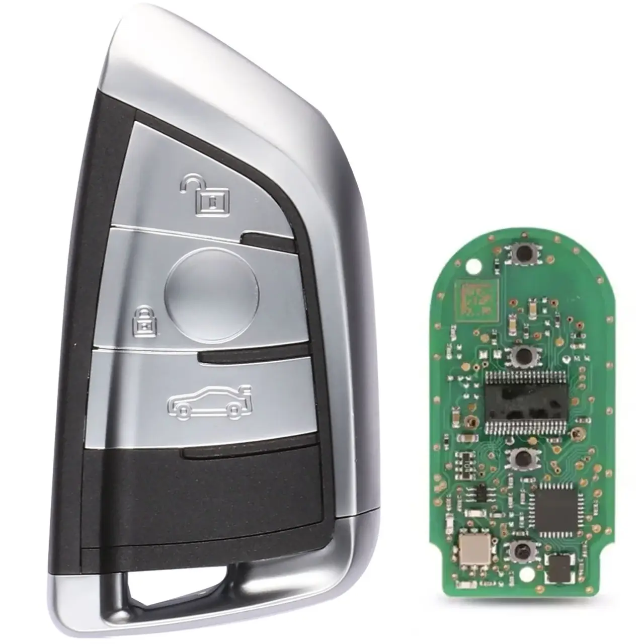Cheie auto programabila Techstar compatibila cu BMW Seria 1, 2, 3, 4, 5, 6, 7, X3, X4, X5, X6, M2, M3, M4, 433 MHz, ID49, 7945, upgrade la generatia G, 3 butoane