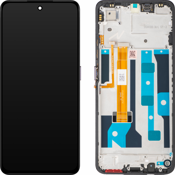 Display cu Touchscreen Realme C75 4G, cu Rama, Negru (Storm Black) Service Pack 621029000365