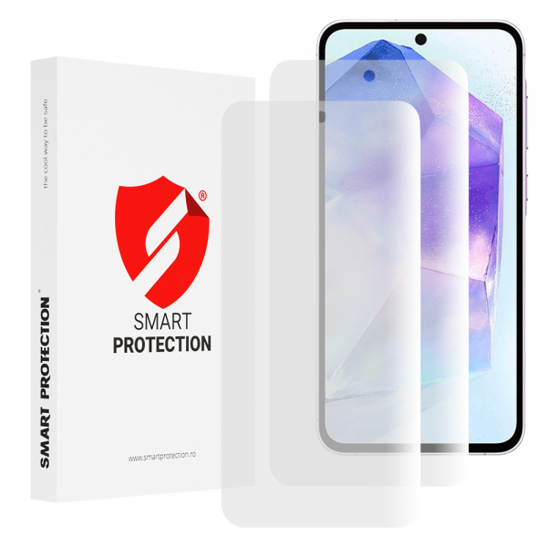 Folie de protectie Ecran Smart Protection Premium Classic pentru Samsung Galaxy M35 / A55 5G A556 / A35 5G A356, Plastic, Set 2 bucati