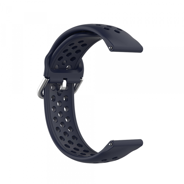 Curea Techsuit W004 pentru Samsung Galaxy Watch / Huawei Watch Series, 20mm, Albastra Inchis