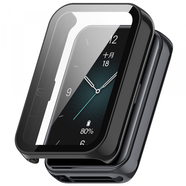 Husa Techsuit Defense360 Pro pentru Honor Band 10 / Band 9, Neagra