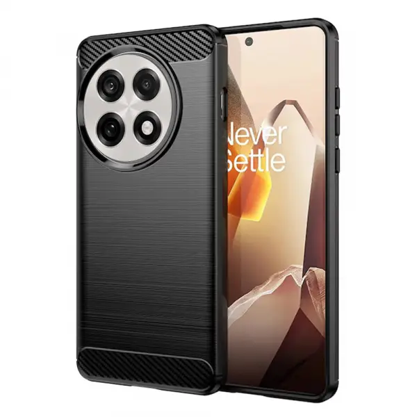 Husa pentru OnePlus 13R, Techsuit, Carbon, Neagra