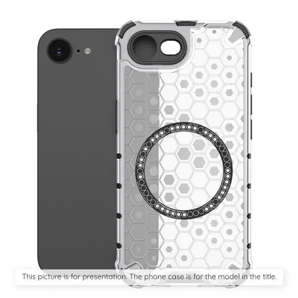 Husa MagSafe pentru Xiaomi Redmi Note 14S, Techsuit, HoneyComb Shield, Alba
