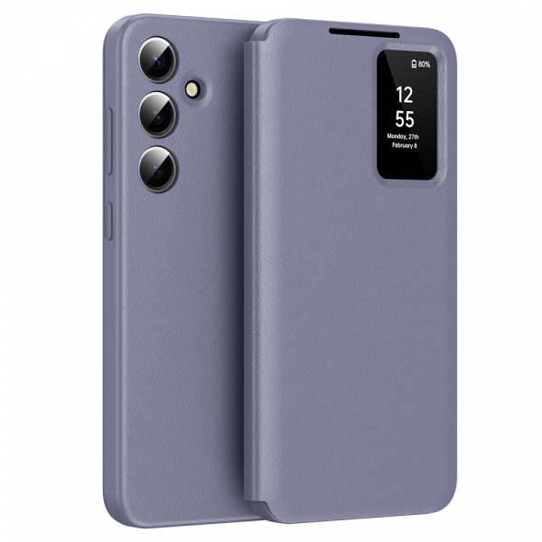 Husa pentru Samsung Galaxy S24 S921, Techsuit, SmartView, Mov