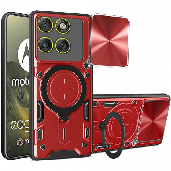 Husa pentru Motorola Edge 70, Techsuit, CamGuard Pro, Rosie