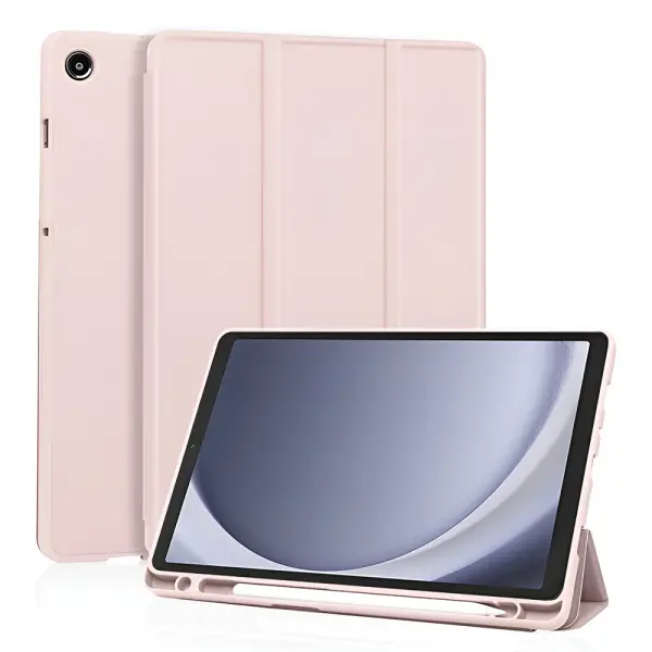 Husa pentru Samsung Galaxy Tab A11 / Tab A9, Techsuit, Flex Trifold New Model, Roz