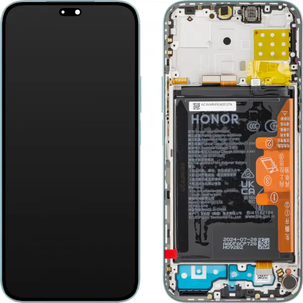Display cu Touchscreen Honor 200 Lite / X8b, cu Rama si Acumulator, Albastru (Starry Blue), Service Pack 0235ALPS