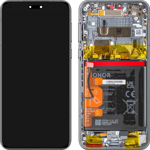 Display cu Touchscreen Honor Magic7 Pro, cu Rama si Acumulator, Negru, Service Pack 0235AMRM