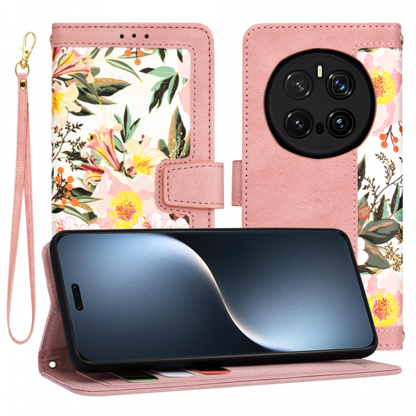 Husa pentru Honor Magic7 Pro, Techsuit, FlipCraft, Roz