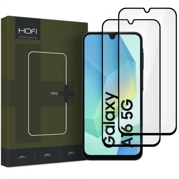 Folie de protectie Ecran HOFI Glass PRO+ pentru Samsung Galaxy A17 4G / A17 5G, Sticla Securizata, Full Glue, Set 2 bucati, 2.5D, Neagra