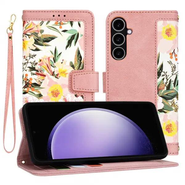 Husa pentru Samsung Galaxy S23 FE S711, Techsuit, FlipCraft, Roz