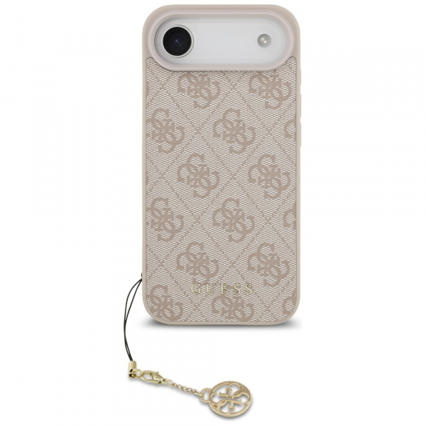 Husa MagSafe pentru Apple iPhone 17 Air, Guess, 4G Charm Cradle, Roz