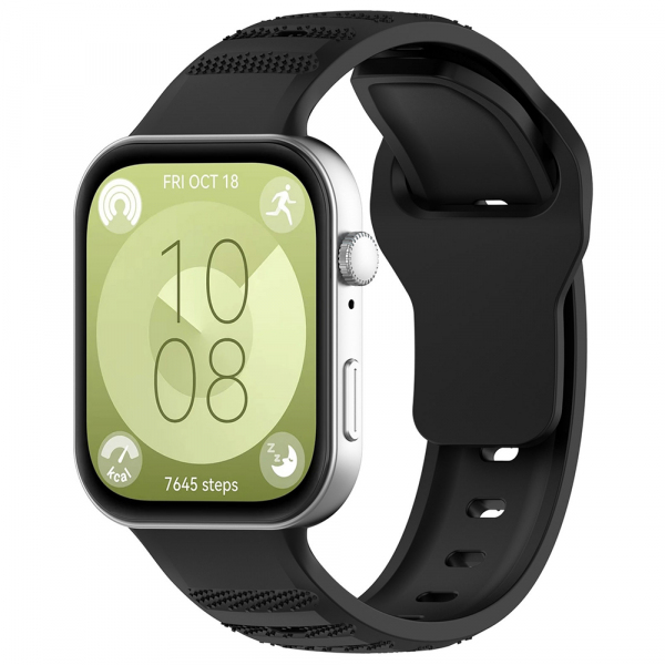 Curea Techsuit W050 pentru Huawei Watch Fit 4 Pro / Fit 4 / Fit 3, Neagra