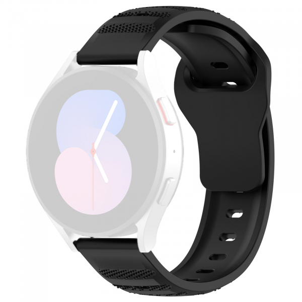 Curea Techsuit W050 pentru Samsung Galaxy Watch / Huawei Watch Series, 20mm, Neagra