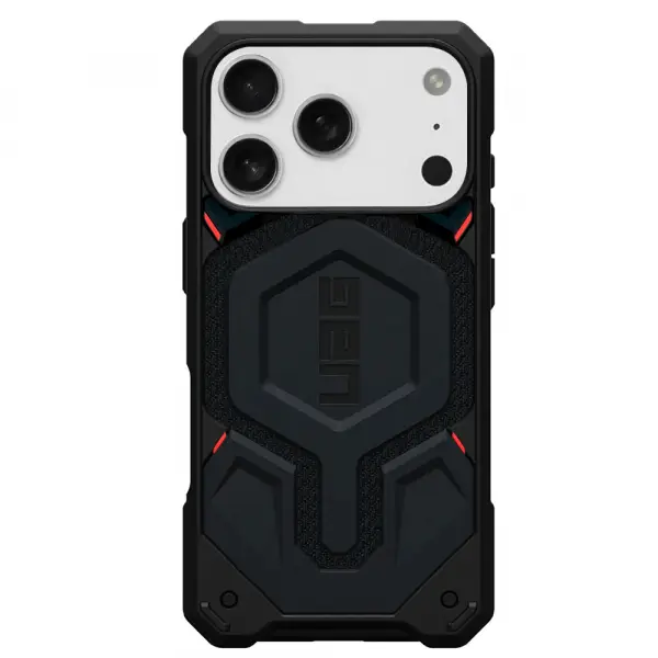 Husa MagSafe pentru Apple iPhone 17 Pro, Urban Armor Gear, Monarch Pro Kevlar, Neagra