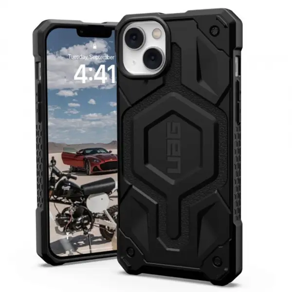 Husa MagSafe pentru Apple iPhone 14 Plus, Urban Armor Gear, Monarch Pro, Neagra