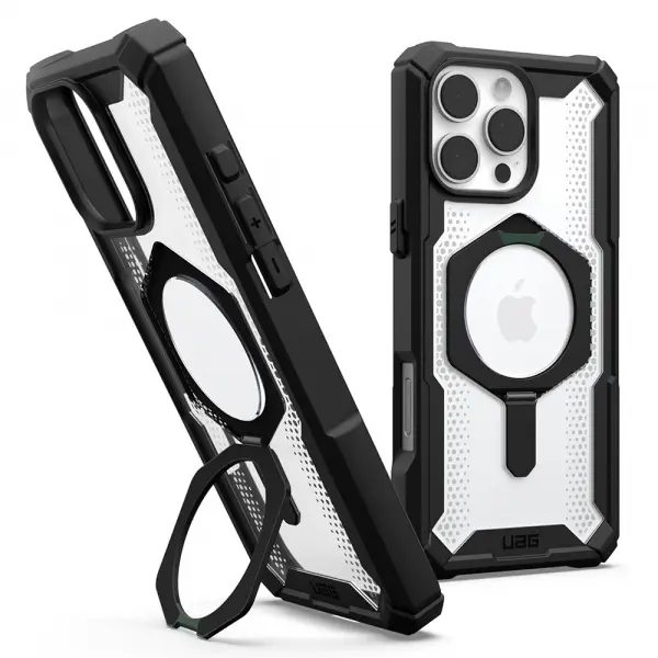 Husa MagSafe pentru Apple iPhone 16 Pro, Urban Armor Gear, Plasma XTE, Neagra Transparenta