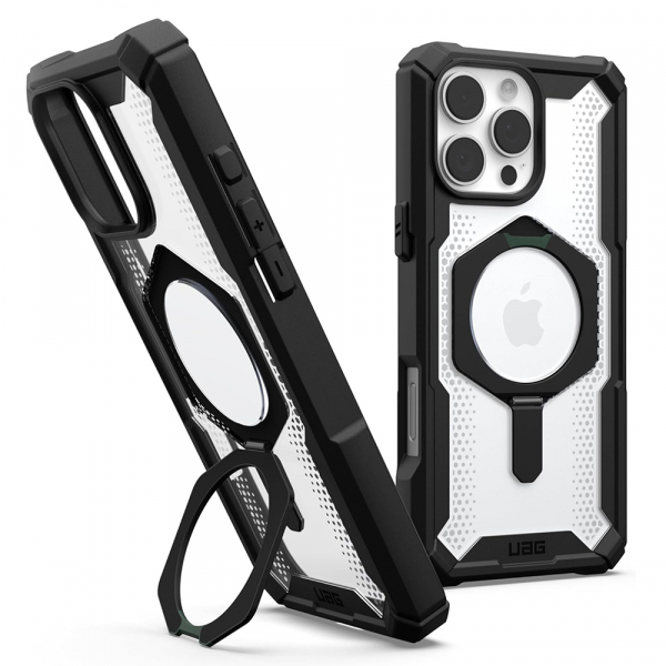 Husa MagSafe pentru Apple iPhone 16 Pro, Urban Armor Gear, Plasma XTE, Neagra Transparenta