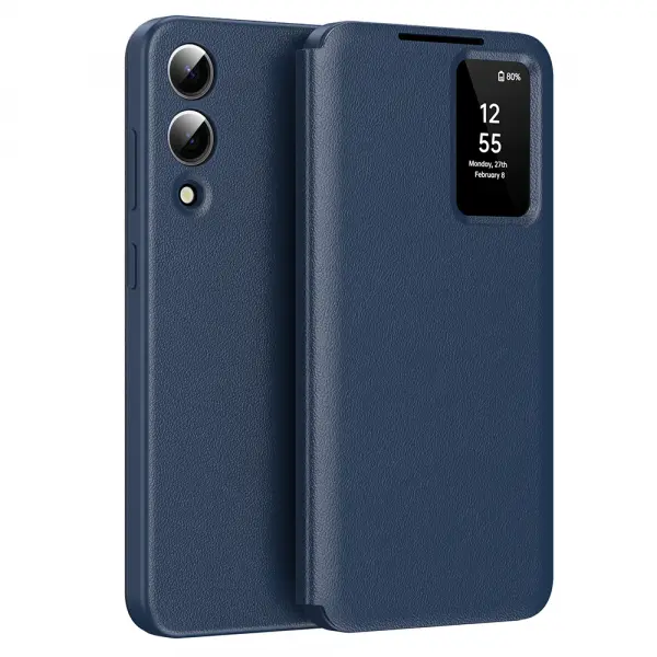 Husa pentru Samsung Galaxy S25 Edge S937, Techsuit, SmartView, Albastra