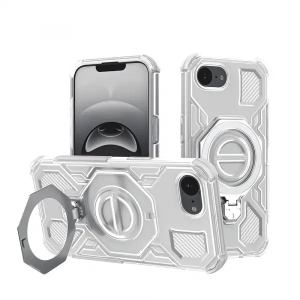 Husa pentru Apple iPhone 17e / 16e, Techsuit, Carbon Shield Pro, Alba