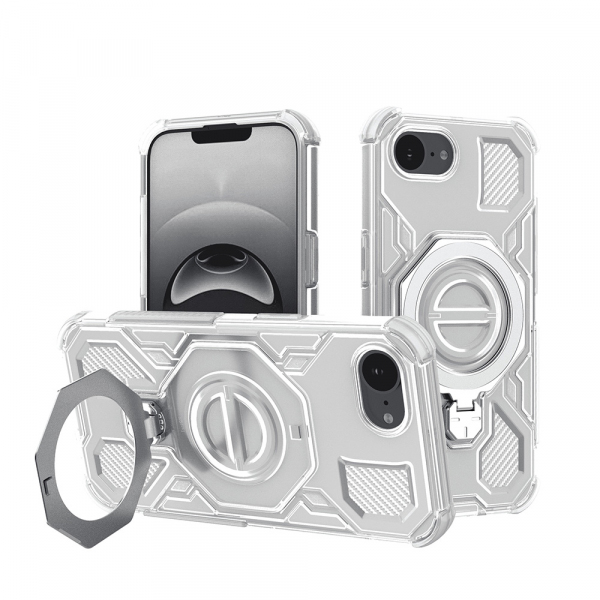 Husa pentru Apple iPhone 17e / 16e, Techsuit, Carbon Shield Pro, Alba