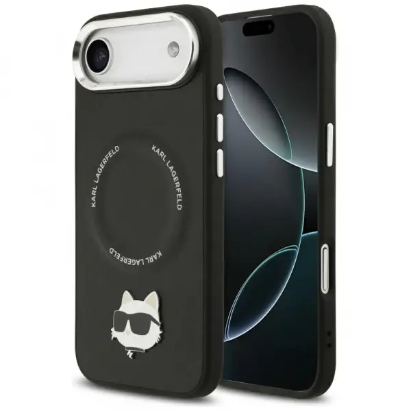 Husa MagSafe pentru Apple iPhone 17 Air, Karl Lagerfeld, Choupette Pin, Neagra