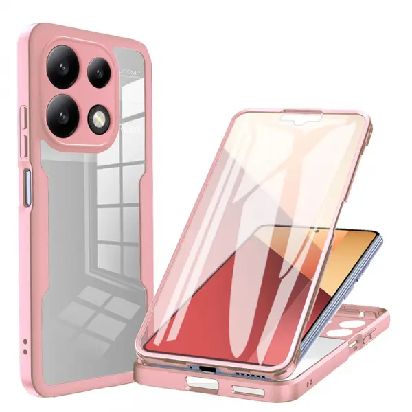 Husa pentru Xiaomi Redmi Note 13 Pro 4G / Poco M6 Pro 4G, Techsuit, ColorVerse 360, Roz