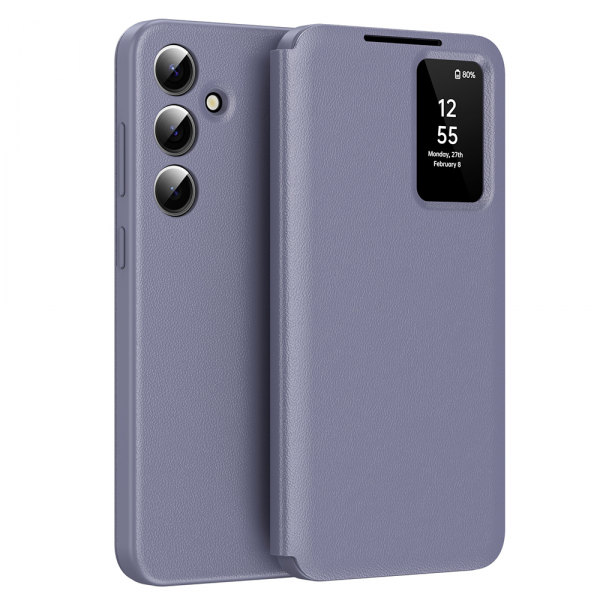 Husa pentru Samsung Galaxy A56 A566, Techsuit, SmartView, Mov