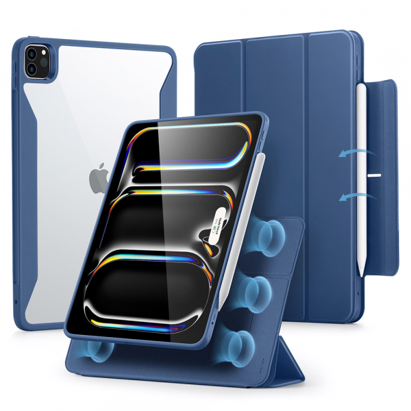 Husa pentru Apple iPad Pro 13 (2024), ESR, Rebound Hybrid, Bleumarin