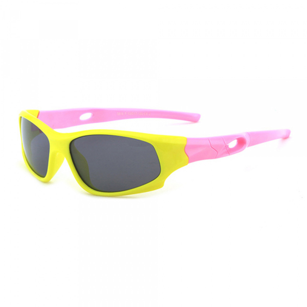 Ochelari De Soare Sport Copii Techsuit 816-C2, Polarizati, Galbeni Roz