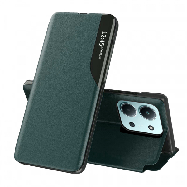 Husa pentru Xiaomi Poco C85 4G / Redmi 15C 5G / 15C 4G, Techsuit, eFold, Verde Inchis
