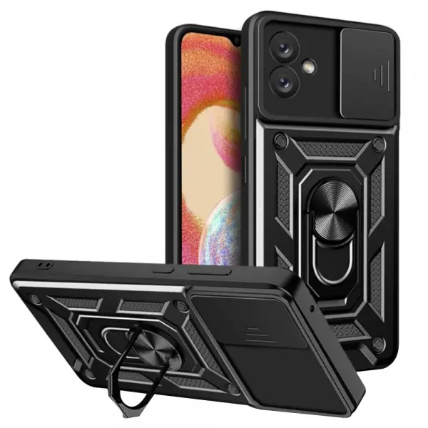 Husa pentru Samsung Galaxy A04e A042 / M04 M045, Techsuit, CamShield, Neagra