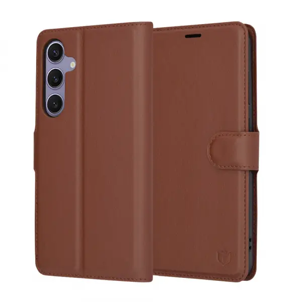 Husa pentru Samsung Galaxy S24+ S926, Techsuit, Leather Folio, Maro