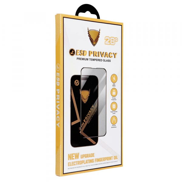 Folie de protectie Ecran Privacy OG Premium pentru Apple iPhone 17 Pro, Sticla Securizata, Full Glue